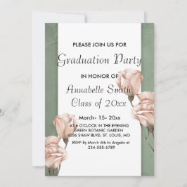 invitación a graduación de verde de moda