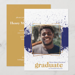Invitación a graduación de yegua de yate y oro fun