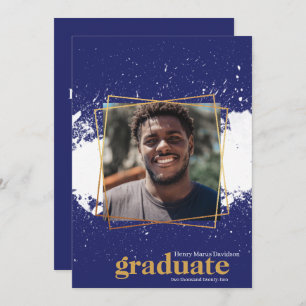 Invitación a graduación de yegua de yate y oro fun