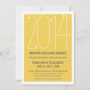 Invitación a graduación de Yellow Trendy 2014