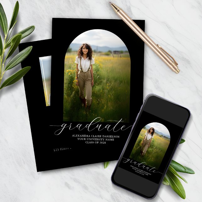 Invitación a graduación del Boho Arch 2 fotos - Ne (Subido por el creador)