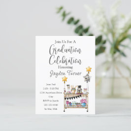 Invitación a graduación del carrito de barras de g
