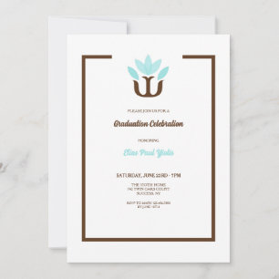 Invitación a graduación del psicólogo Azul