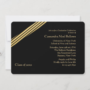 Invitación a graduación dorada