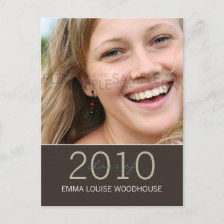 Invitación a graduación "Duo" Dark Tan