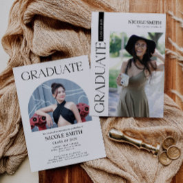 Invitación a graduación elegante minimalista