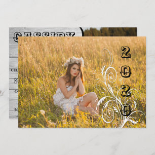 Invitación a graduación en estilo de país de mader