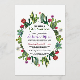 Invitación a graduación Fiesta Fiesta Cactus Invit