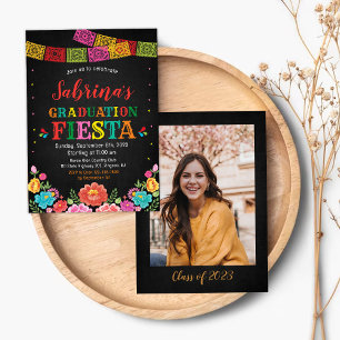 Invitación a graduación Fiesta temática mexicana