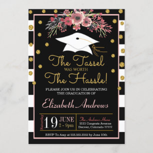 Invitación a graduación - Floral