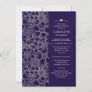 Invitación a graduación floral de la marina