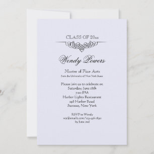 Invitación a graduación floreciente refinada