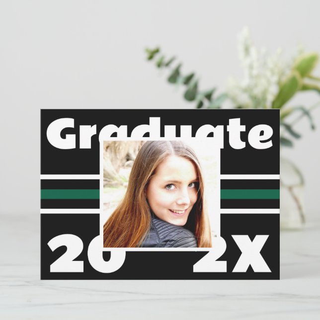 Invitación a graduación fotográfica de Colores esc (Anverso de pie)