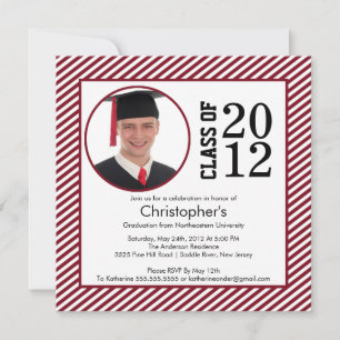 Invitación a graduación fotográfica de franjas de 