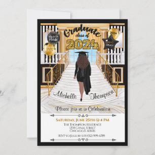 Invitación a graduación hispana africana
