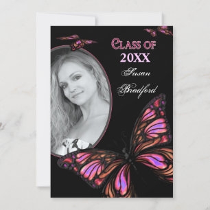 Invitación a graduación - Mariposa - Inserción de