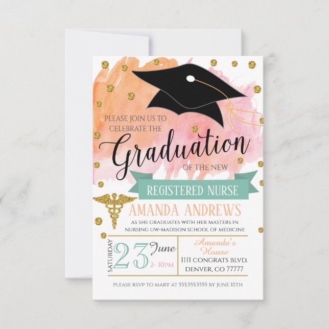 Invitación a graduación médica (Anverso)