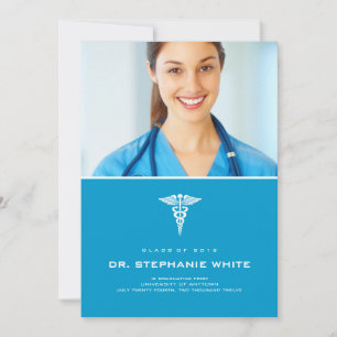 Invitación a graduación médica de Caduceus