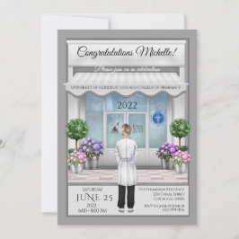 Invitación a graduación médica de Médico PharmD