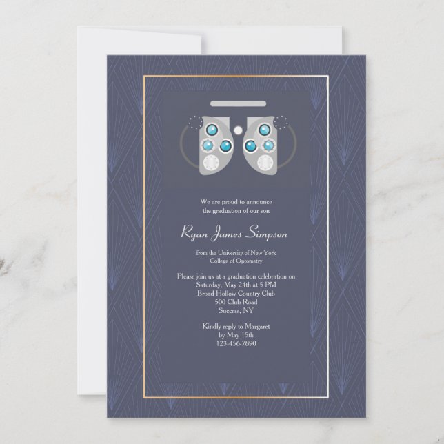 Invitación a graduación oftalmológica (Anverso)