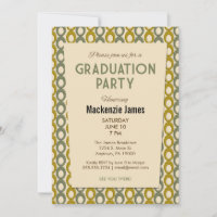 Invitación a graduación para hombres verdes