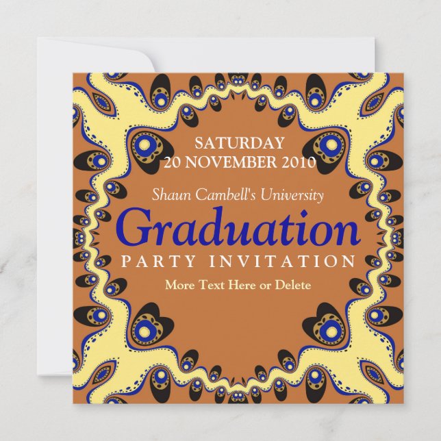 Invitación a graduación para la reunión tribal del (Anverso)