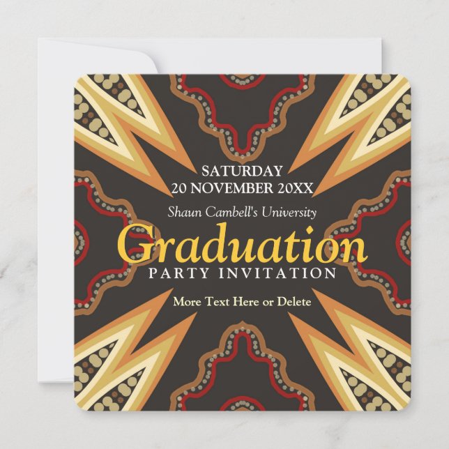 Invitación a graduación para recolección de energí (Anverso)