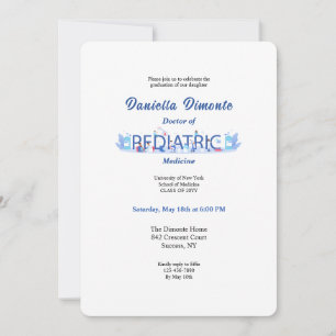 Invitación a graduación pediatra