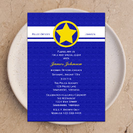 Invitación a graduación policial con insignia de p
