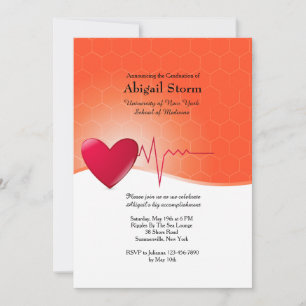Invitación a graduación por electrocardiograma car
