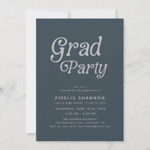 Invitación a graduación retro de Fiesta de Grado g