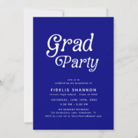 Invitación a graduación retro de Fiesta de licenci