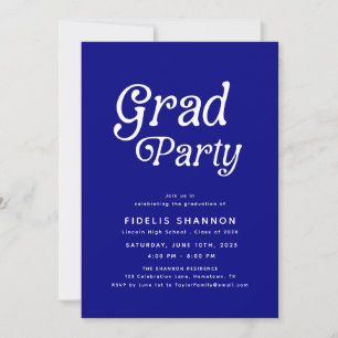 Invitación a graduación retro de Fiesta de licenci
