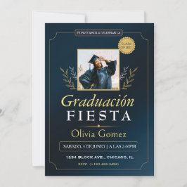Invitación a graduados españoles modernos y elegan