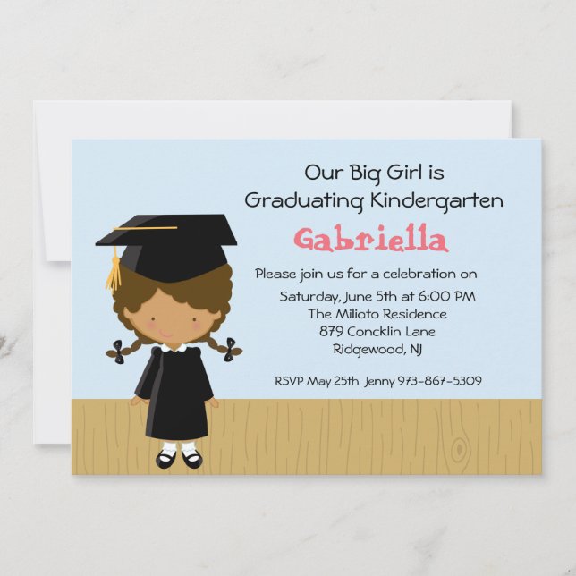 Invitación a graduarse de nuestra niñita (Anverso)
