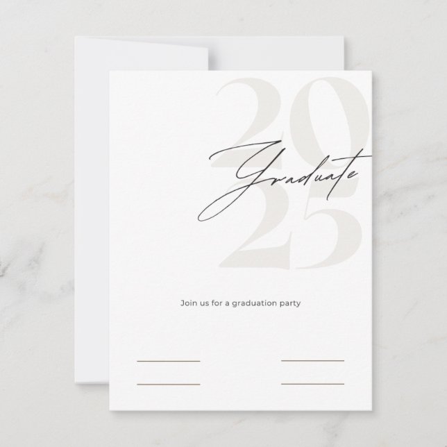 Invitación a graduarse en 2025 (Anverso)