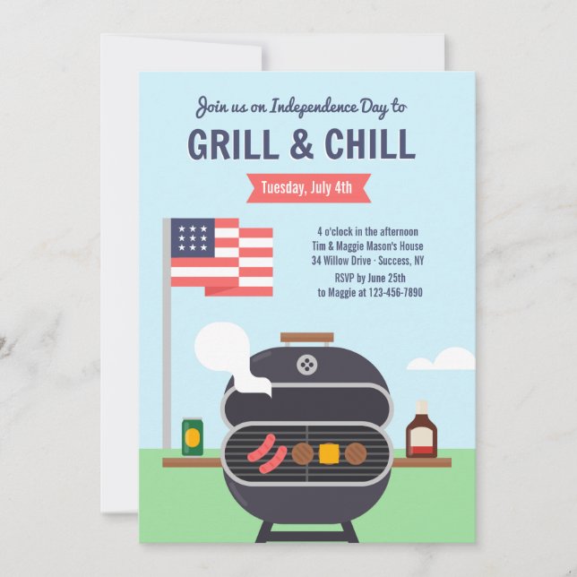 Invitación a Grill y Chill (Anverso)