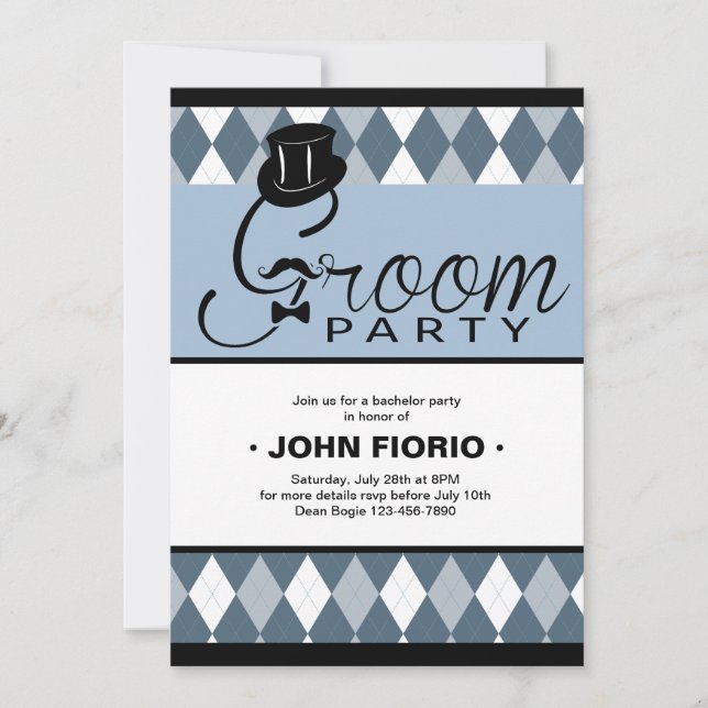 Invitación a Groom Party (Anverso)
