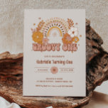 Invitación a Groovy One Birthday<br><div class="desc">La Colección Bohemia Groovy, una colección única y llamativa que mezcla flores retro y arcoiris con una paleta neutra y terrenal, con un toque de estilo hippie de los años 70. Esta colección es perfecta para aquellos que aprecian la belleza de la naturaleza y el estilo de vida bohemio libre....</div>