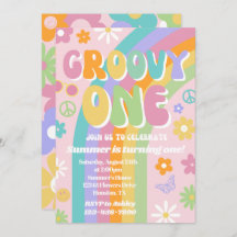 Invitación a Groovy One Birthday