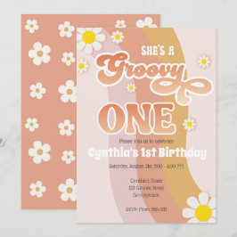 Invitación a Groovy One Birthday