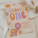 Invitación a Groovy One Birthday | Invitación de l<br><div class="desc">Invitación a Groovy de un cumpleaños. ¡Listo para ser personalizado por usted!</div>