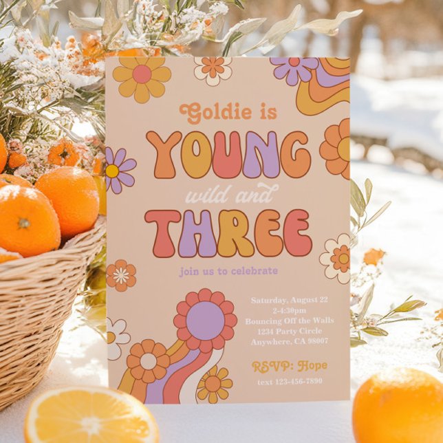 Invitación a Groovy Young Wild y a los tres cumple (Subido por el creador)