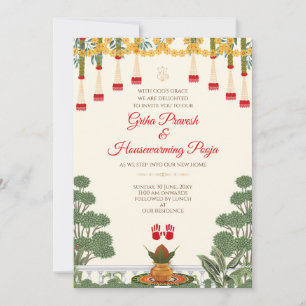 Invitación a Gruhapravesam o Inauguración de la ca