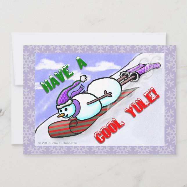 Invitación a Guay Yule Snowman (Anverso)