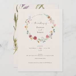 Invitación a guión de acuarela de flores silvestre