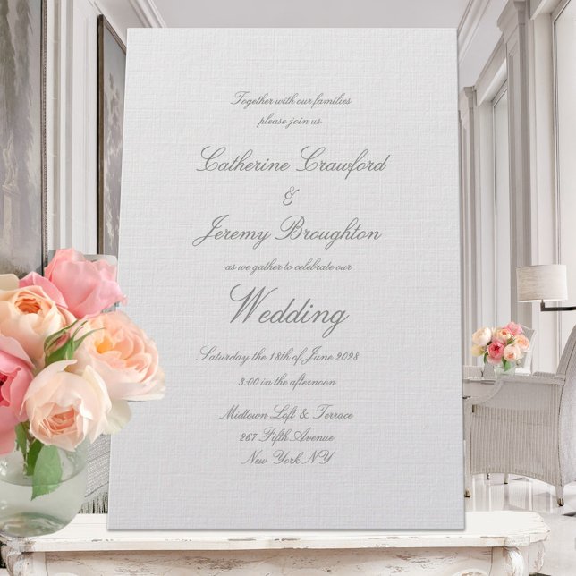 Invitación a guión de Boda de línea gris de la pal (Subido por el creador)