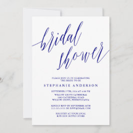 Invitación a guión elegante de color azul marino