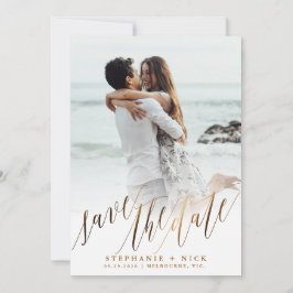 Invitación a guión elegante de oro