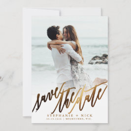 Invitación a guión elegante de oro